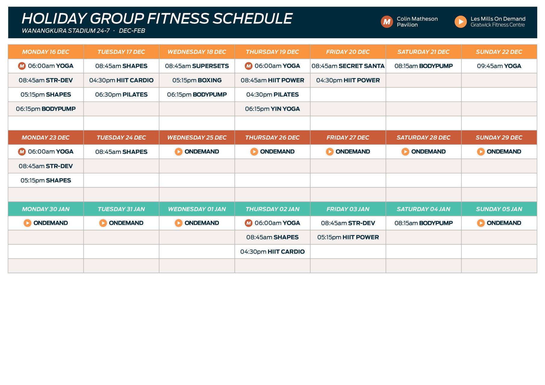 Timetable