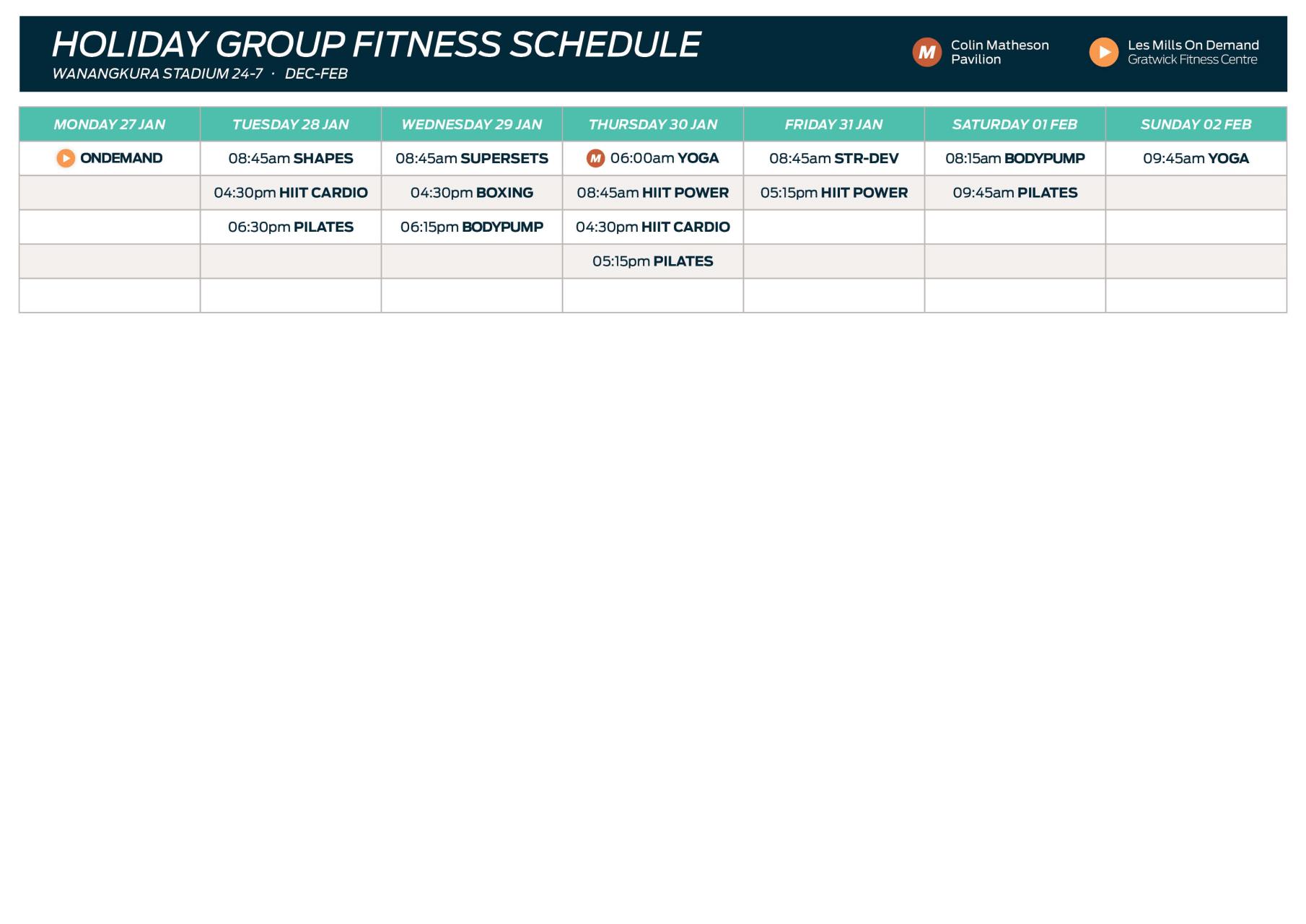 Timetable